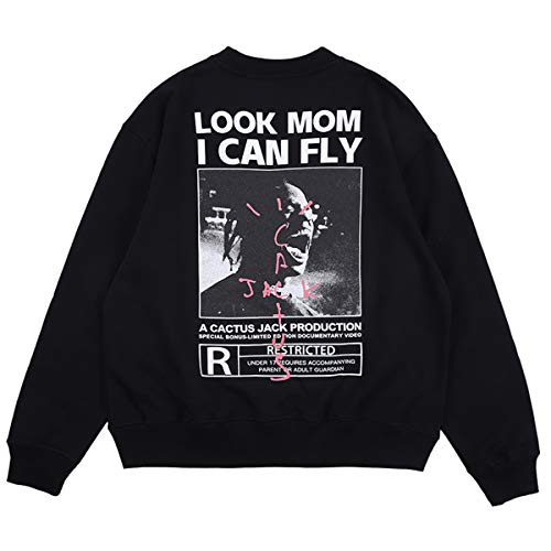 NAGRI Herren Rapper Sweatshirt Schwarz,M