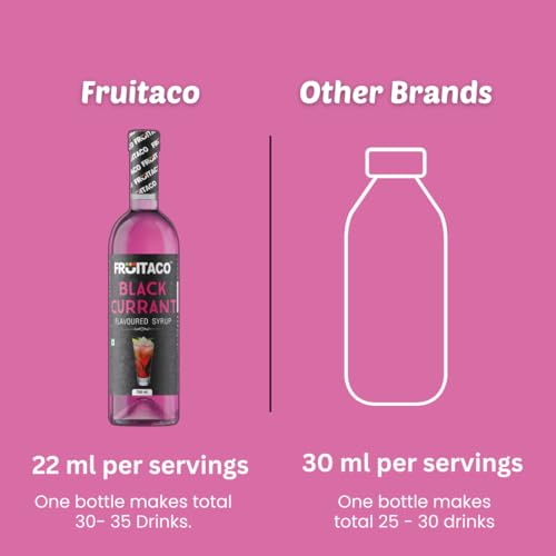 Image of Fruitaco Black Currant Syrup: Perfect Mixer For Enhancing Mocktails & Cocktails, Drinks, And Mojitos At Parties, Conveniently Packaged In A 750Ml Bottle For All Your Mixing Needs