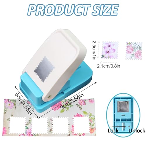 Image of Stamp Puncher, Postage Stamp Punch for Craft Projects, Scrapbooking Tool for Custom Borders and Gift Tags, Stamp Cutter Punch for Craft Activities