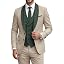 Beige and Dark Green