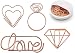 Cute Paper Clips, Love Heart Diamond Ring Shape Assorted Small Paperclips - Funny Bookmark Marking Clips for Office School Wedding Party Invitation Valentine Decoration - Planner Paperclips (20 pcs)