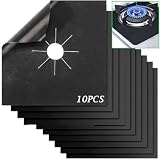 Manricle 10PCS Cubiertas para Estufa - Protector de Rango de Gas, Protectores Reutilizables para Estufas, Cortables,...