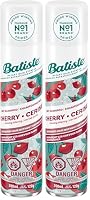 Batiste Cherry Dry Shampoo 200mL - Instantly Refreshes Hair, Adds Volume and Lift, Absorbs Oil for a Clean Feel, Suitable for Daily Use on Straight, Wavy & Curly locks, Instant Results (Pack of 2)