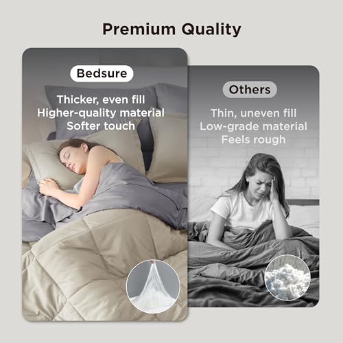 Image of Bedsure King Size Comforter Set - 7 Pieces Reversible Beige Bedding, King Size Bed Set for All Seasons, Bed in a Bag with Down Alternative Comforter, Sheets, Pillowcases & Shams