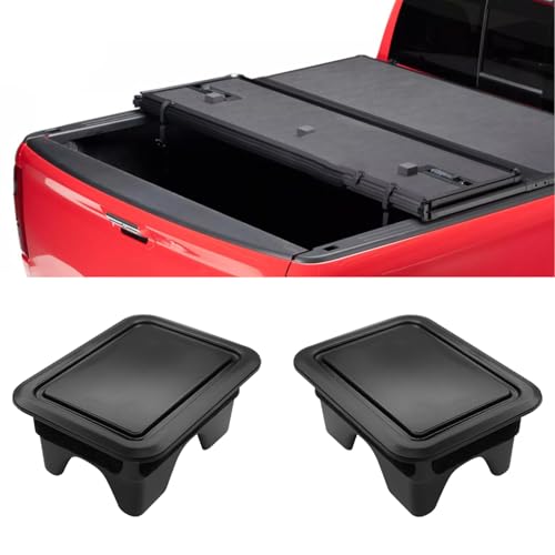 SQWS Bed Rail Stake Pocket Covers 2PCS Dustproof Black...