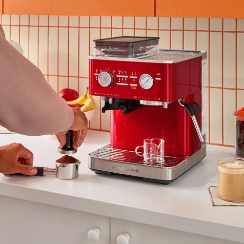 KitchenAid Machine Expresso Semi-Automatique avec Broyeur Pomme d'amour