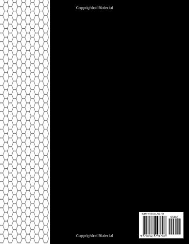 Graph paper notebook notepad with hexagons for chemistry homework: 210 Page Hexagon Graph Paper Notebook, 1/4 Inch Hexagons: 8.5 "x 11" - Image 2