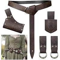 Kit de 5 Piezas de Cinturón Medieval, Disfraz Medieval Mujer y