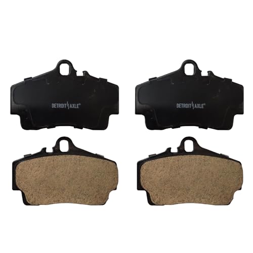 Image of Detroit Axle - Rear Brake Pads for 99-08 Porsche 911, 97-12 Boxster, 06-12 | Cayman, Ceramic Brake Pads 1997 1998 1999 2000 2001 2002 2003 2004 2005 2006 2007 2008 2009 2010 2011 2012 Replacement