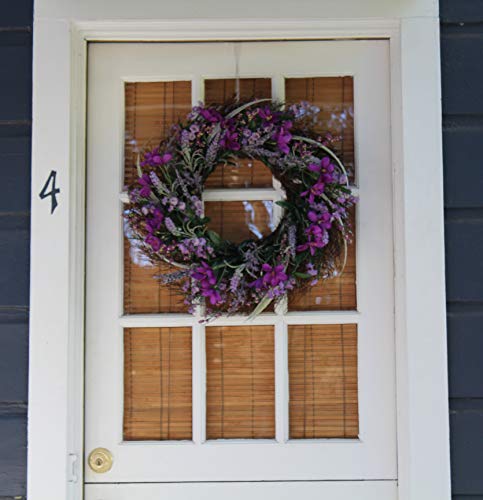 The Wreath Depot Lavender Blossom Silk Spring Door Wreath, 20 Inch