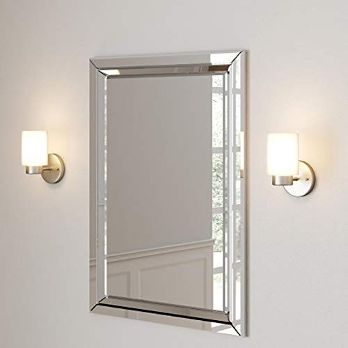 Ciata Lighting Bathroom Light Fixtures Over Mirror, One-Light Brushed Nickel Finish Bathroom Vanity Light Wall Fixture with Frosted Seed Glass Finish - Thumbnail 2