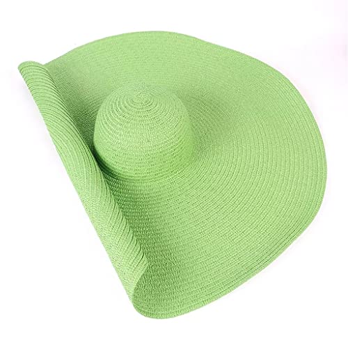 Chapeau de paille femme 70cm chapeau plage soleil grand bord