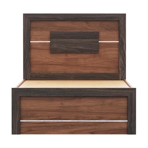Image of Wakefit Bed | 3 Yr Warranty | Single Size Bed, Non-Storage, Sturdy Construction, Density: 680-750 kg /m, Termite & Borer Resistant, Fits Mattresses Up to 8 inches (Nyra 78 x 36 - Columbian Walnut)