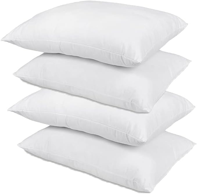 Mastex Hollow fibre Pillows 4 pack – Ultra Bounce Hotel Collection Bed Pillow White Non-Allergenic Hollow Fibre 50 x 75 CM