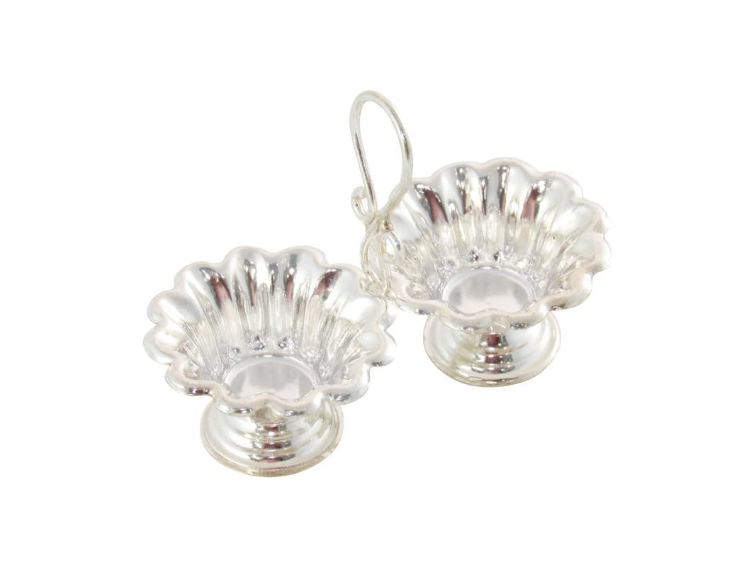 Pooja articles pour la maison : ensemble Kankavati pooja thali argenté en pack de 5