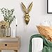 Enjoyonger Rabbit Head Wall Mount 15 inchs Rigid Foam Materials Gold Rabbit Wall Decor Lightweight Gold Animal Heads for Wall Maximalist Gallery Wall Decor