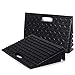 Price comparison product image HOMCOM Set of 2 Rubber Kerb Ramps for Car Caravan Trailer Wheelchair Disabled Accessory Mobility Threshold Ramps