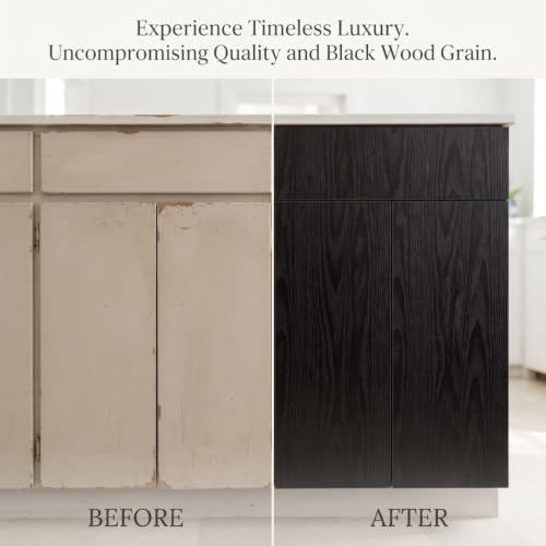 Image of HOME13 Wood Contact Paper Peel and Stick Wood Grain Wallpaper for Countertops Self-Adhesive Removable Waterproof Brown Vinyl Wall Paper for Furniture Kitchen(24x240 Inch)