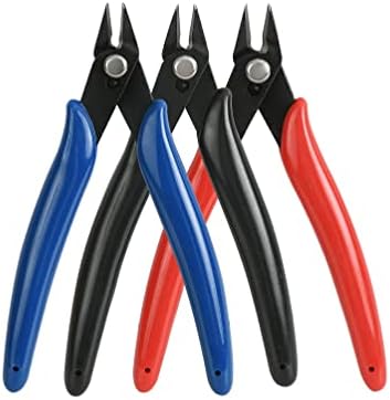 SZHQYG Pliers, Diagonal Cutting Pliers with Precision Flush Cutter,Side Cutting Pliers, Zip Tie Cutter, 5 Inch Micro Wire Cutter,3Pack,Wire Cutters for Jewelry Making, Electronics,Model Kits