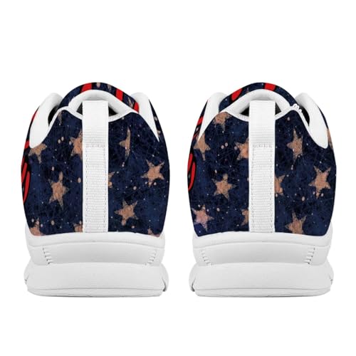 Image of GIFTPUZZ Mens Lace Up Athletic Trainers Running Sneakers Wedge Breathable Gym Lightweight Sports Tennis Shoes