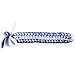 A Tangible Thought Ribbon Lei - Braided Necklace - Royal Blue & White