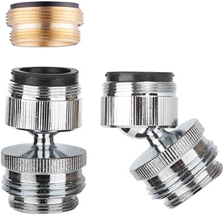 Transform Your Watering Game with These Aerator Garden Hose Adapters 4 Hibbent Faucet Adapter Kit, Swivel Aerator Adapter to Connect Garden Hose - Multi-Thread Kitchen Sink Faucet to Garden Hose Adapter 3/4 Inch - Chrome Finished