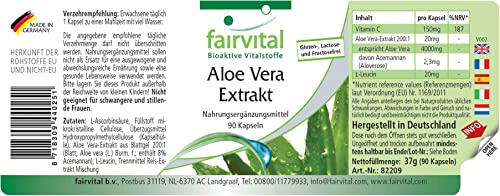 Aloe Vera capsules - VEGAN - 90 capsules - Aloë Vera barbadensis Miller voedingssupplement - Image 3
