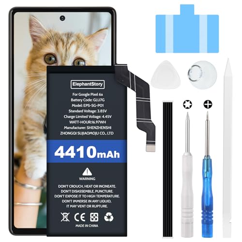 Batterie pour Google Pixel 6A GLU7G ElephantStory de 4410 mAh