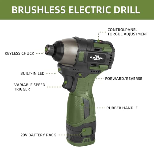 LAZYLAND 17V Brushless Screwdriver Drill Set