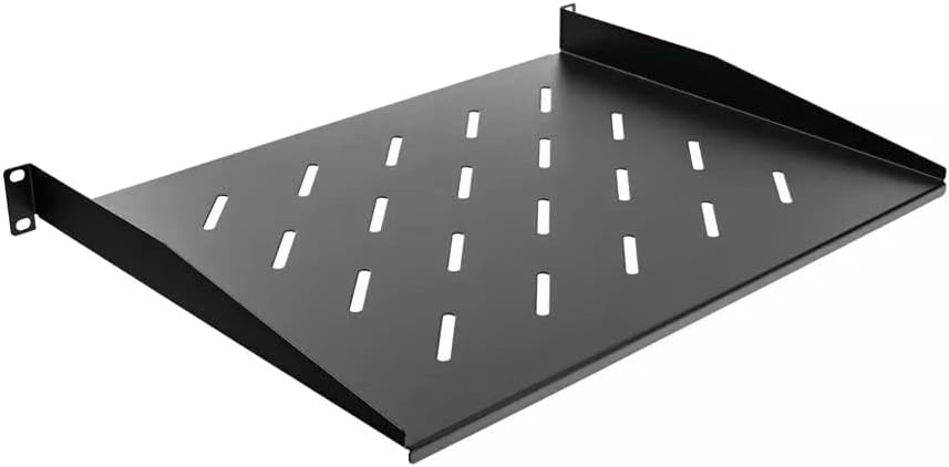Rack Shelf Vented Cantilever Universal Shelves - 16" Deep for 19” Equipment Carbinet Tray Rack Server Rack - Heavy-Duty 1.2mm Cold Rolled Steel 60lbs Capacity (1U-16inch)