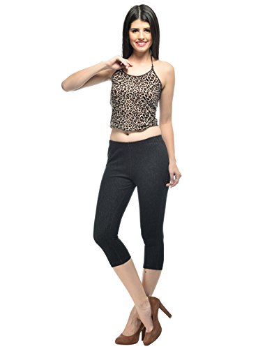 Image of Frenchtrendz Women's Cotton Modal Spandex Stretchable Slim Fit Jegging Capris