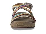 Skechers Damskie sandały Reggae – Sew Me – Boho, tkane z paskiem, Taupe Multi, 39 EU