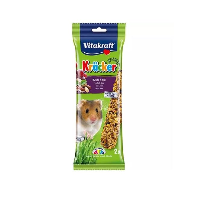 VITAKRAFT Hamster Treats Nut Sticks Tasty Treats Boredom Breakers 2 Pack Kracker