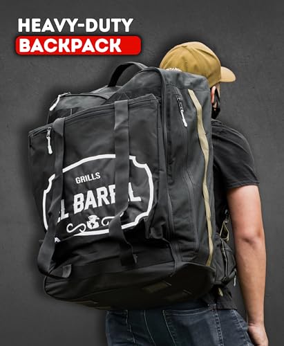 EL BARRIL 13lbs Grill & Smoker Barrel, Stainless Steel Charcoal Smoker Grill – Portable Outdoor Smokers with Grilling Accessories & Carry Bag