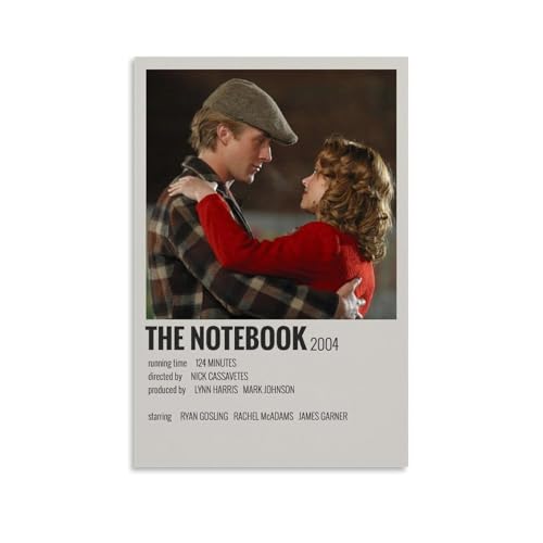 URAUIH Póster de la película The Notebook para dormitorio, sala de estar, pared Art Déco, 20 x 30 cm, estilo sin marco