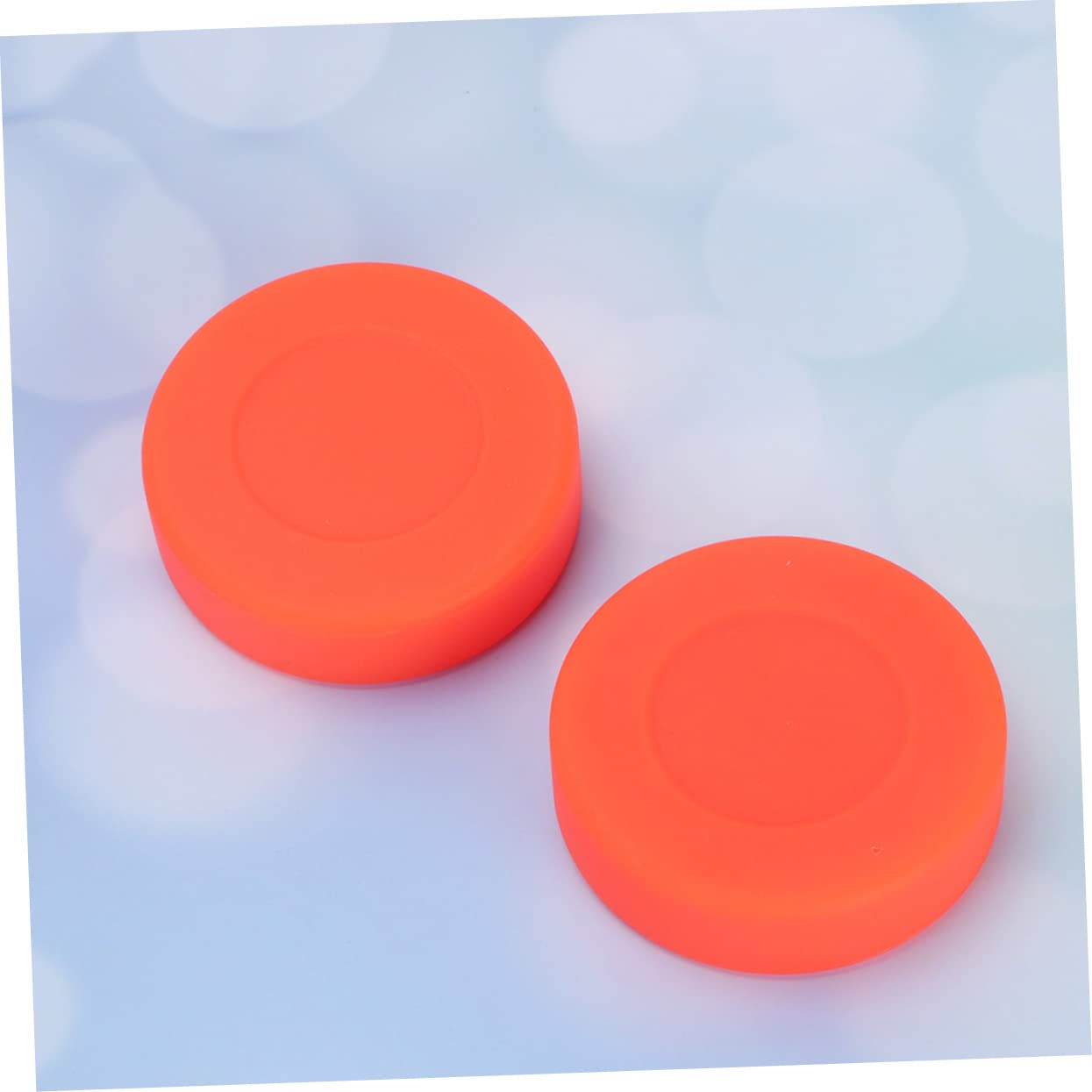 Homoyoyo Lot de 3 Rondelles de Hockey Professionnelles en PVC Mat Orange Dureté Réglable Accessoires de Sport Extérieur pour Hockey sur Glace