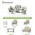 BALDPER 7 Piece Patio Furniture Set with Coffee Table, Modern Patio Conversation Sets with Cushions, Outdoor Wicker Loveseat Sofa Couch, Outdoor Rocking Chairs for Porch, Balcony, Beige
