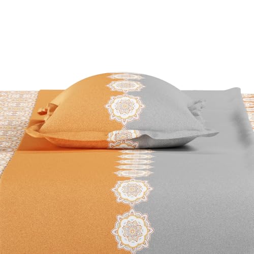 Image of Mytrident Bedsheet for Single Bed Cotton | 60 inch x 90 inch | Meadow Brown | 120 TC Single Bedsheet with Pillow Cover| Soft and Breathable | Everyday Collection