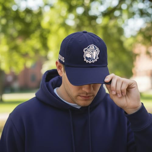 Gorra deportiva ajustable azul con bordado miniatura 5