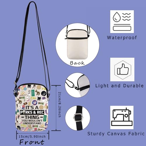 Parks TV Show Inspired Gift Rec TV Merchandise Recreation Comedy TV Show Lover Gift Crossbody Bag2