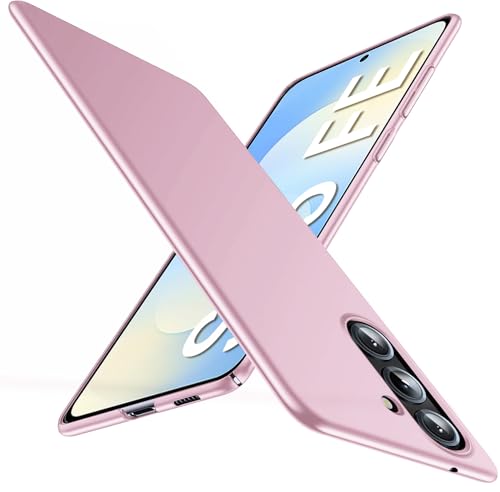 Coque Galaxy S25 FE protection élégante en plastique dur premium mat antichoc rose
