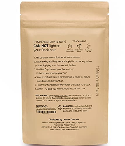 Polvo de Henna Oscuro 100% Orgánico para Tinte de Cabello miniatura 2
