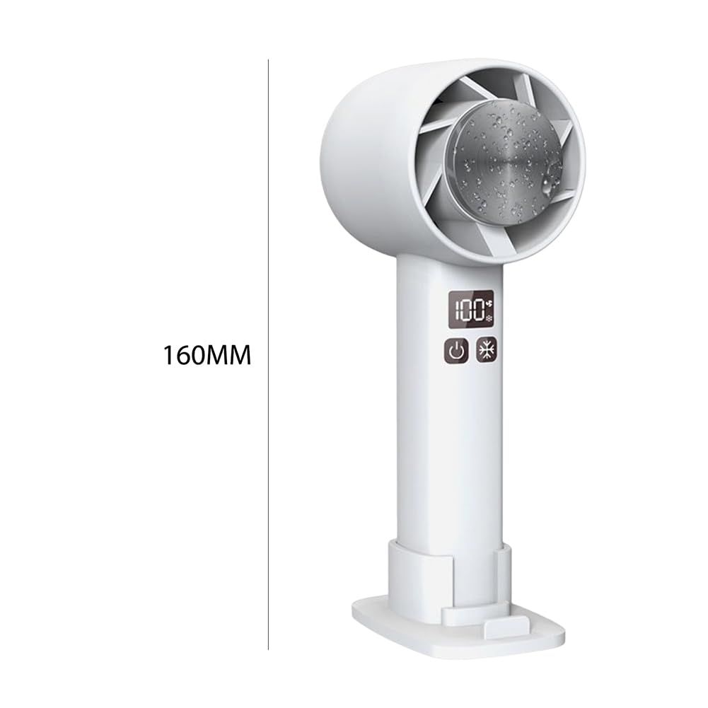 Mini ventilateur portable avec support de téléphone, réfrigérateur semi-conducteur, batterie 1800 mAh, design suspendu au cou – Idéal pour une utilisation en extérieur et en voyage