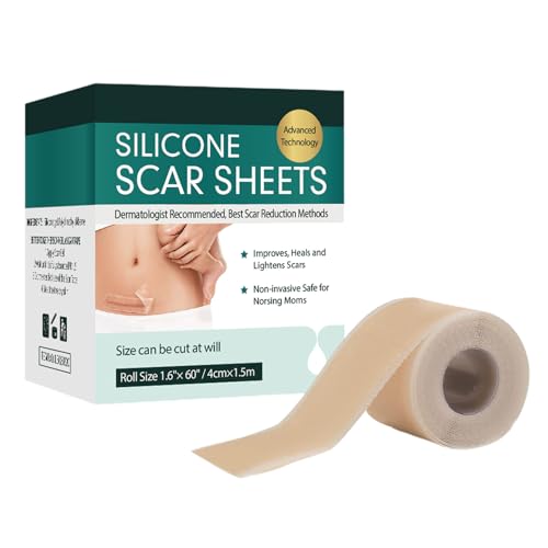 Cicatrices de sábanas de silicona: cinta adhesiva de recuperación, tira de curación flexible | Rollos de tratamiento de reutilizables, solución de parche médico, terapia de piel transpi