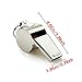 Hipat Whistle, 2 Pack Stainless Steel Sports Whistles with Lanyard, Loud Crisp Sound Whistles Great for Coaches, Referees, and Officials (Silver(Stainless Steel))