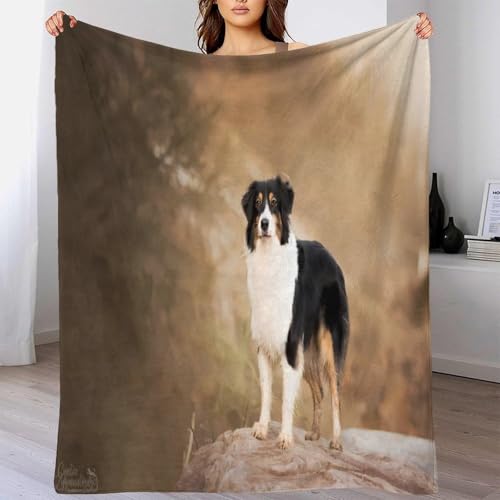 Couverture 3D imprimé chien plaid microfibre chaud extérieur 150x200 - 4