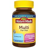 Nature Made Women's Multivitamin Softgels with Vitamin D3 and Iron, 60 Count for Daily Nutritional Support