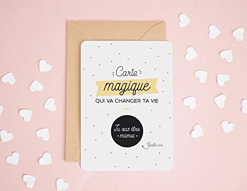 Carte à gratter mamie | Tu vas être mamie | Manahia | annonce naissance - future grand mère - annonce mamie