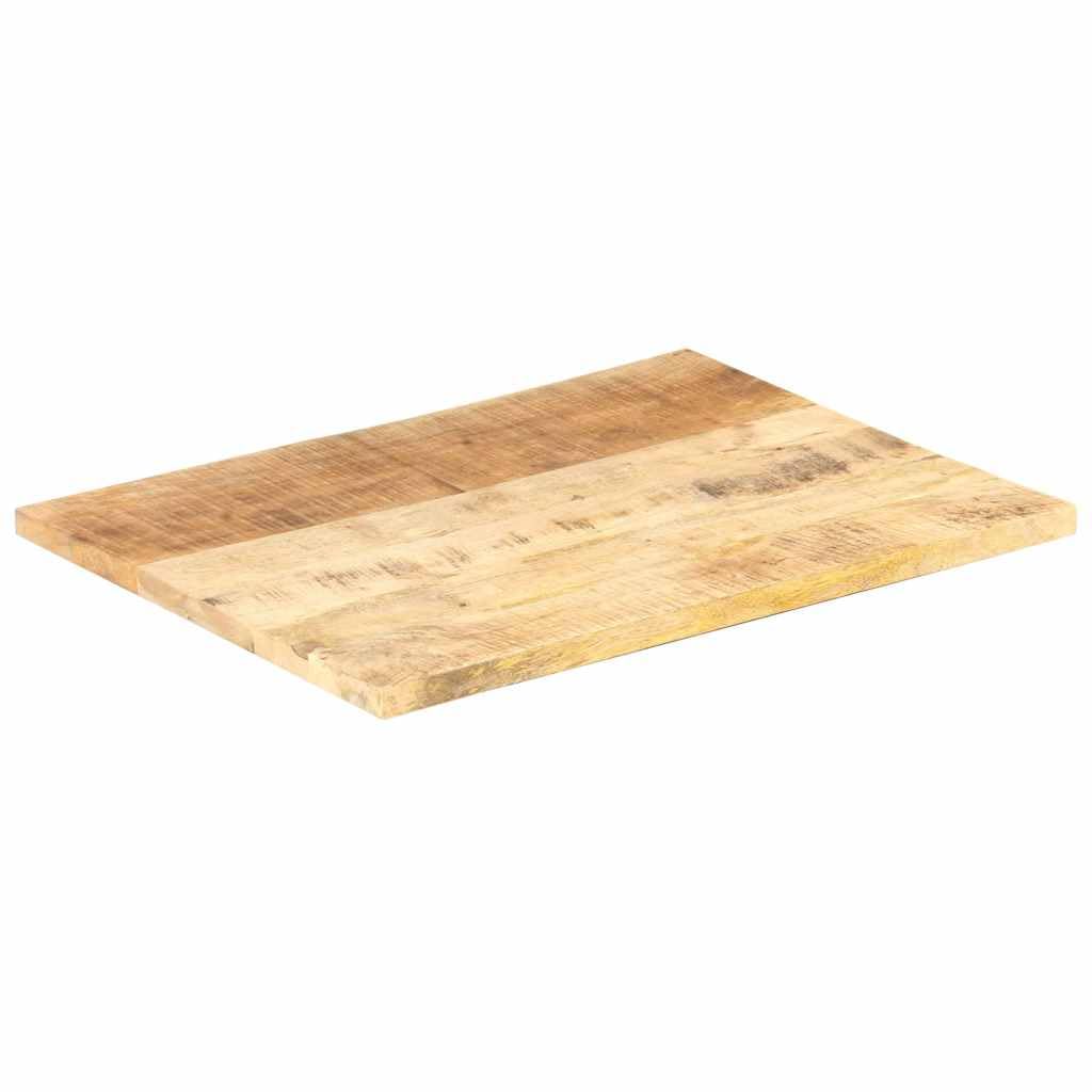 Tischplatte Massivholz Mango 80 x 60 cm, 25-27 mm, poliert und lasiert, holzplatte für Schreibtisch, arbeitsplatte, esstisch, tischplatte zubehör für DIY Bauen renovieren