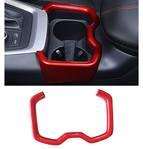 KEAIMEI 2019 2020 2021 2022 2023 2024 for Toyota RAV4 Car Accessories Interior Center Console Water Cup Holder Frame Cover Trim ? Red ? ABS 1pc